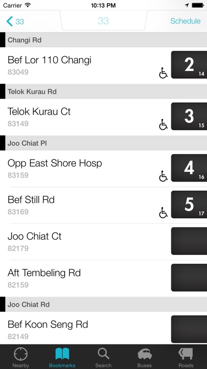 SG Buses - Bus Arrival Times