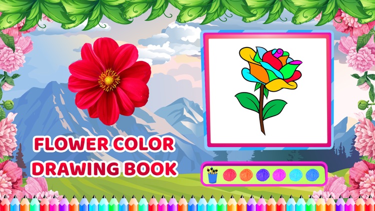 Flower Colour Drawing Book screenshot-4