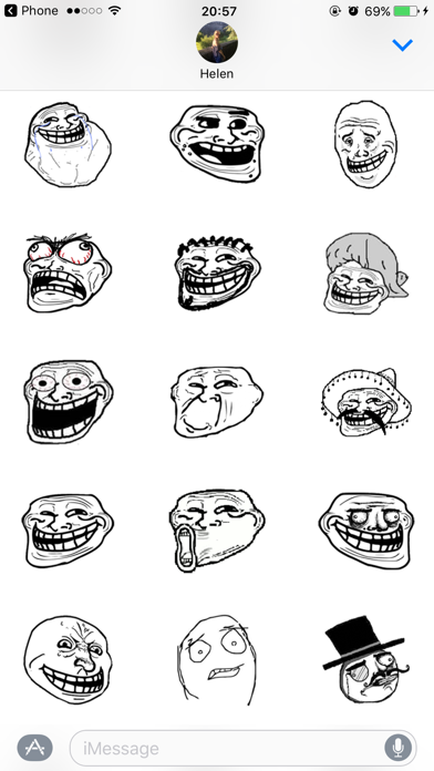 Screenshot #3 pour Troll Face Rage Stickers