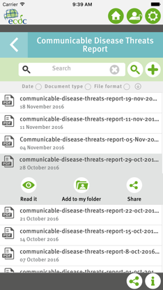 ECDC Threat Reports screenshot 2