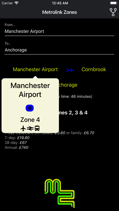 Metrolink Zones screenshot 2