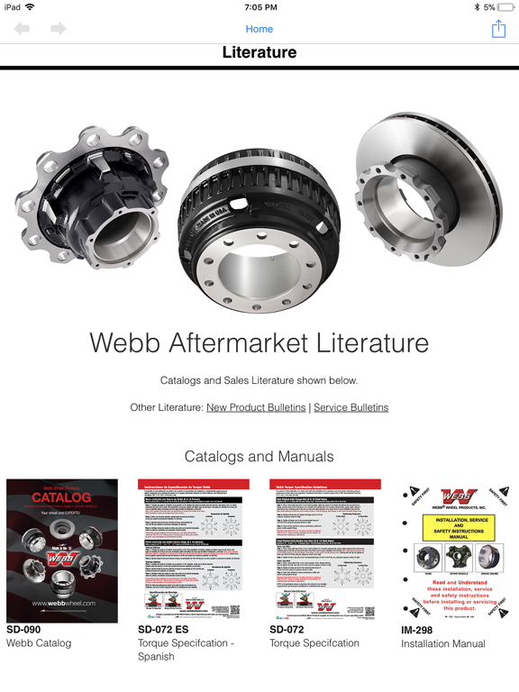 Webb Wheel Products iPad screenshot 2 - Business app