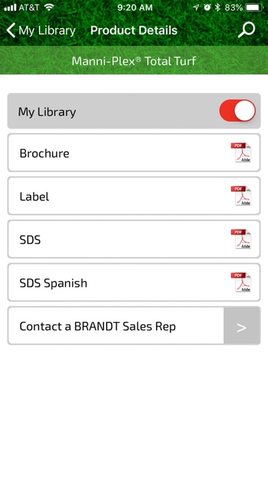 How to cancel & delete BRANDT Turf Product Finder from iphone & ipad 4