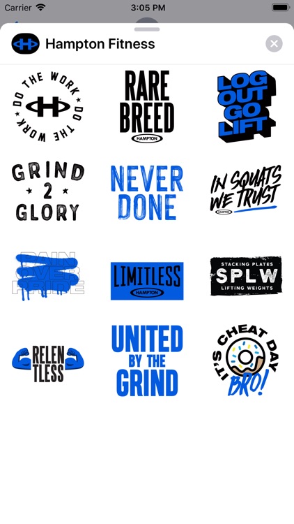 Hampton Fitness Stickers