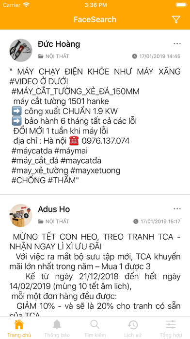 Screenshot #2 pour FaceSearch - Tìm kiếm hiệu quả