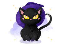 Black Cat Sticker for iMessage