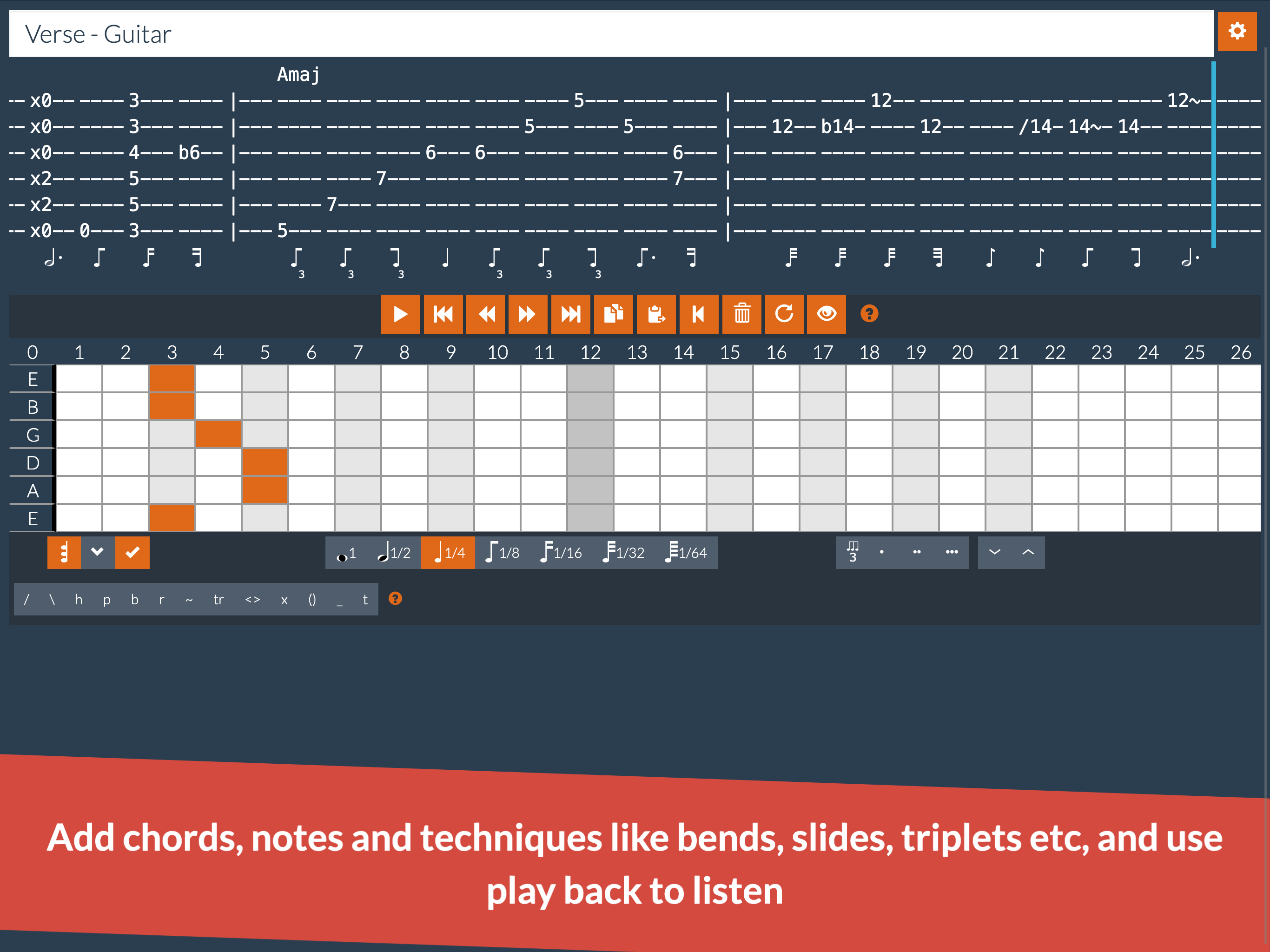 Guitar Notepad - Tab Editor