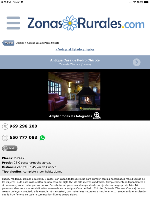 Casas Rurales en Zonas Rurales iPad screenshot