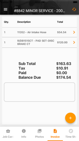 MechanicDesk Mobile screenshot