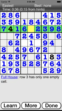 Game screenshot :) Sudoku + hack