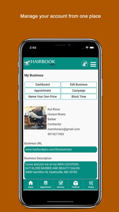 HairBookPro Business Screenshot
