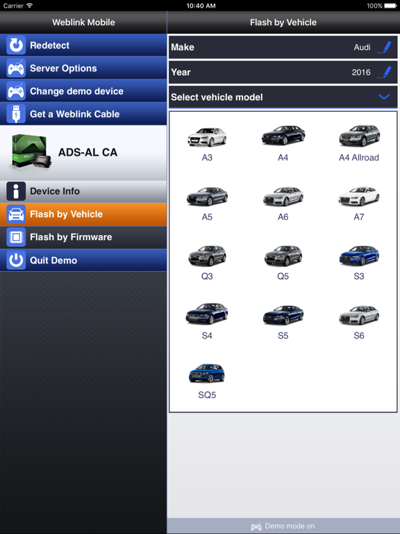 Weblink Mobile iPad screenshot 2 - Utilities app