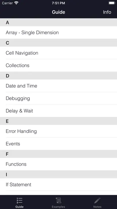 VBA Guide For Excel iPhone Ekran Görüntüsü 1