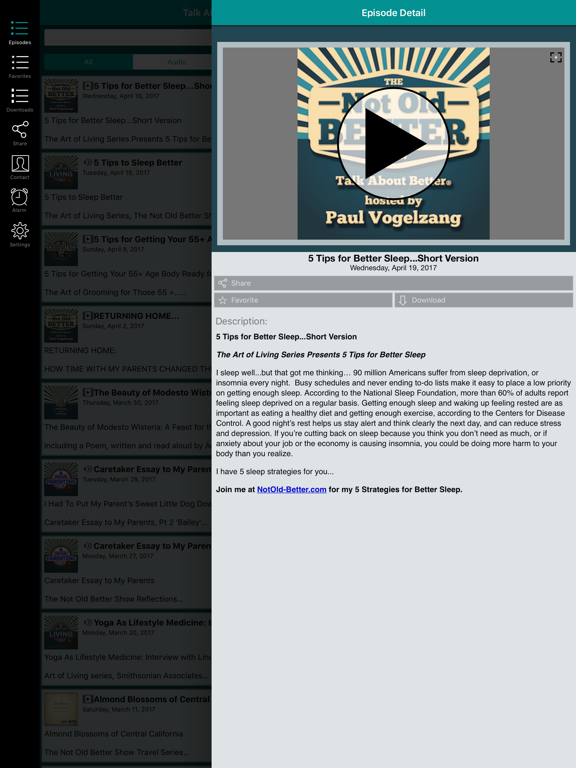 The Not Old - Better Show iPad screenshot 2 - Lifestyle app