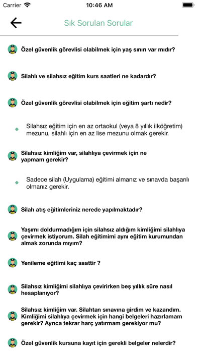Özel Güvenlik Soruları 2021 Screenshot