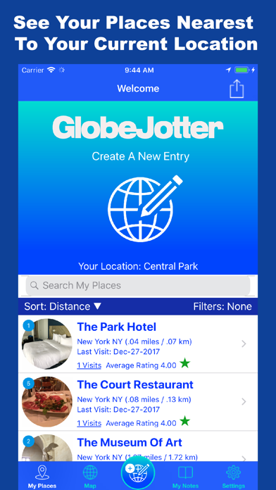GlobeJotter Screenshot