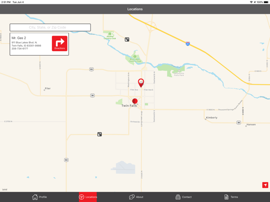 Mr. Gas Loyalty iPad screenshot 2 - Utilities app