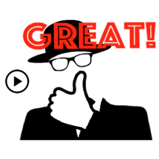 Animated Cool Man Talk Sticker icon