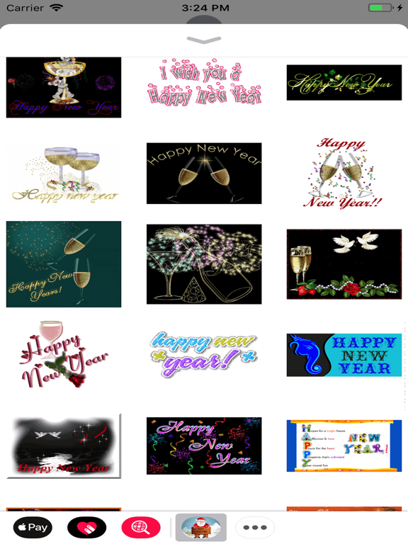 Merry Christmas & New Year GIF iPad screenshot 5 - Stickers app