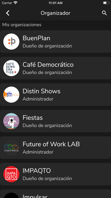 BuenPlan Organizador Screenshot