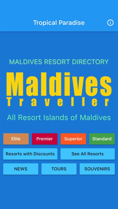 Maldives Resort Directory Screenshot