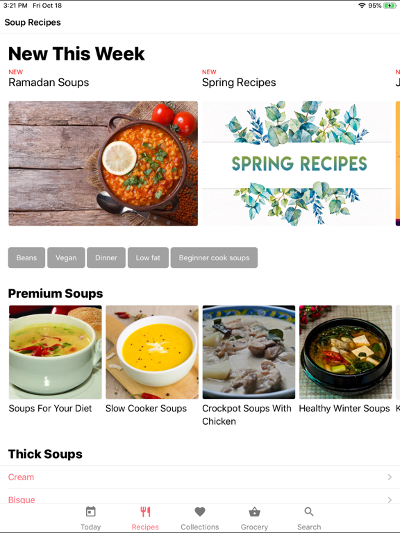 Healthy Homemade Soup Recipes iPad screenshot 1 - Food & Drink app