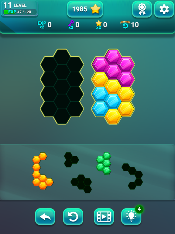 Hexa Gems Puzzle iPad screenshot
