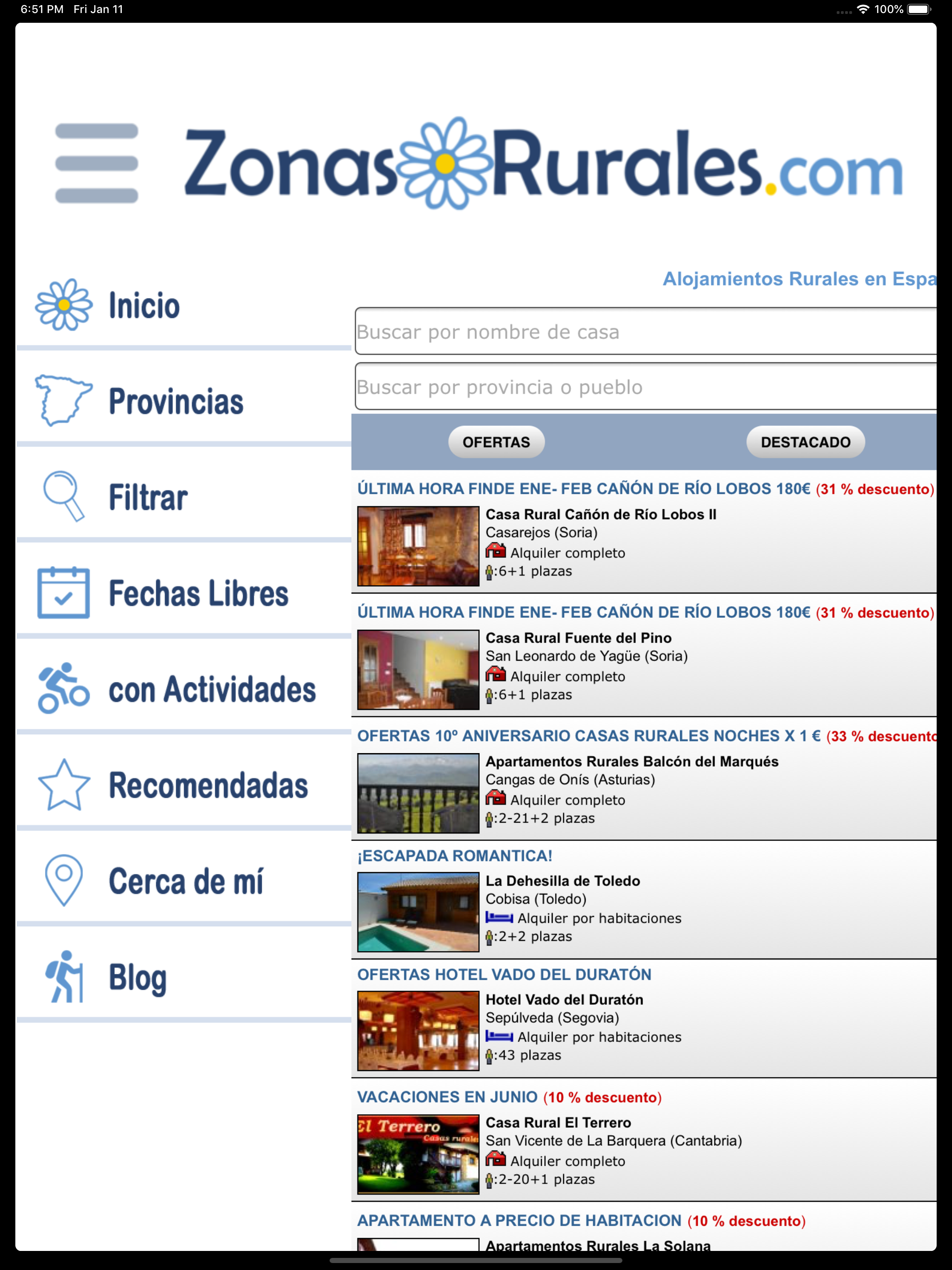 Casas Rurales en Zonas Rurales