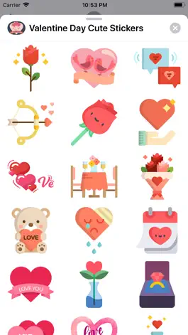 Game screenshot Valentine Day Cute Stickers apk
