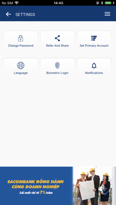 Sacombank mBanking Screenshot