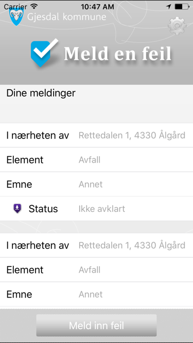 Screenshot #2 pour Meld en feil – Gjesdal kommune