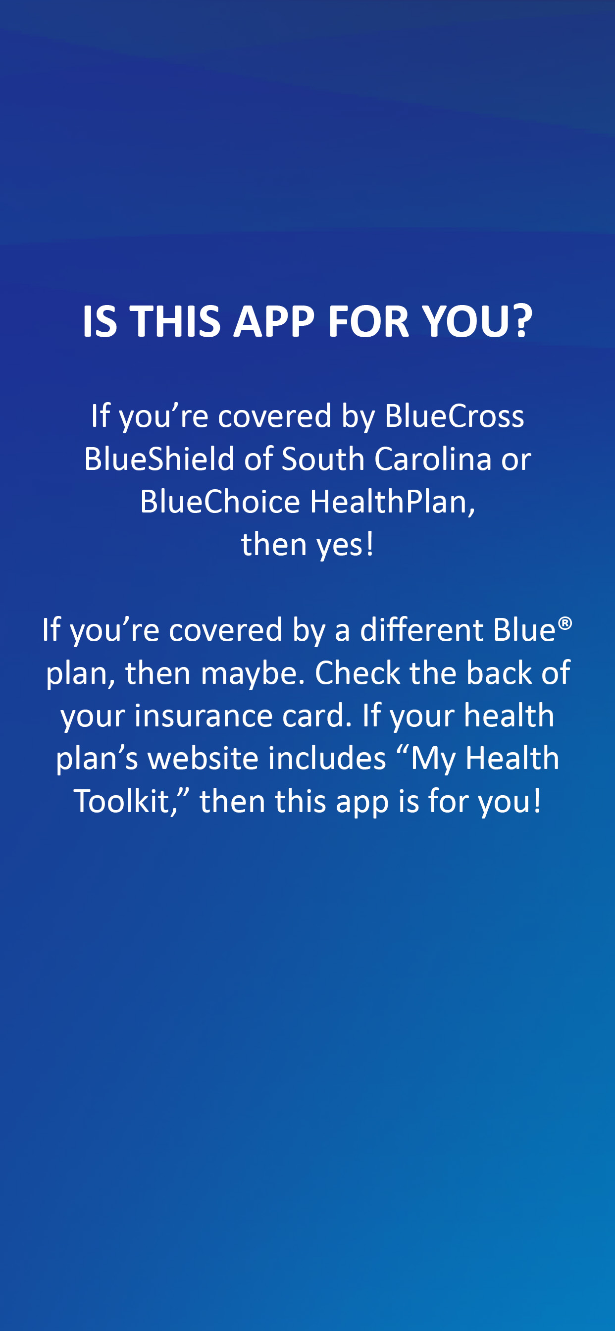My Health Toolkit® for BCBS