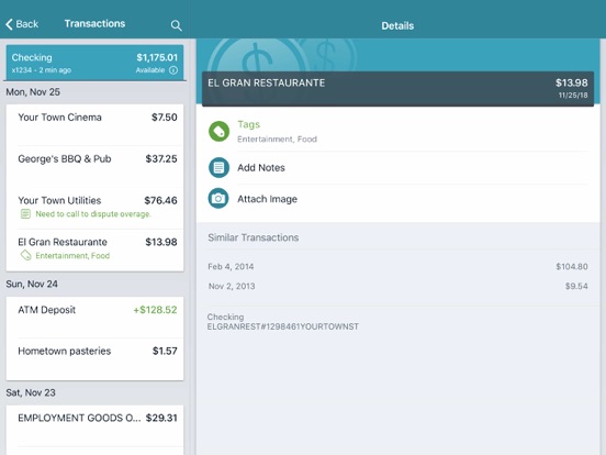 Beacon Community Mobile iPad screenshot 2 - Finance app