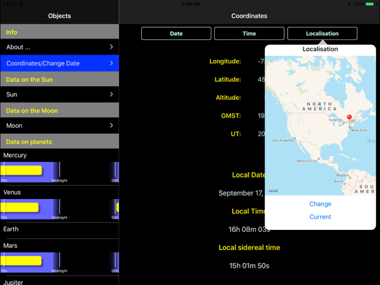Astro Informations iPad screenshot 4 - Reference app