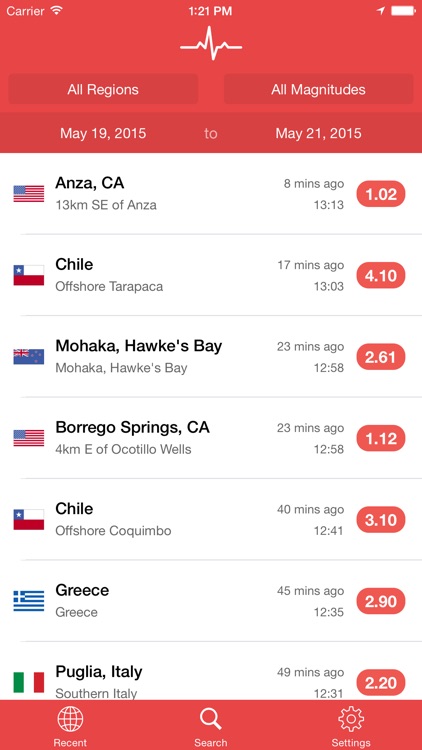 My Earthquake Alerts & Feed