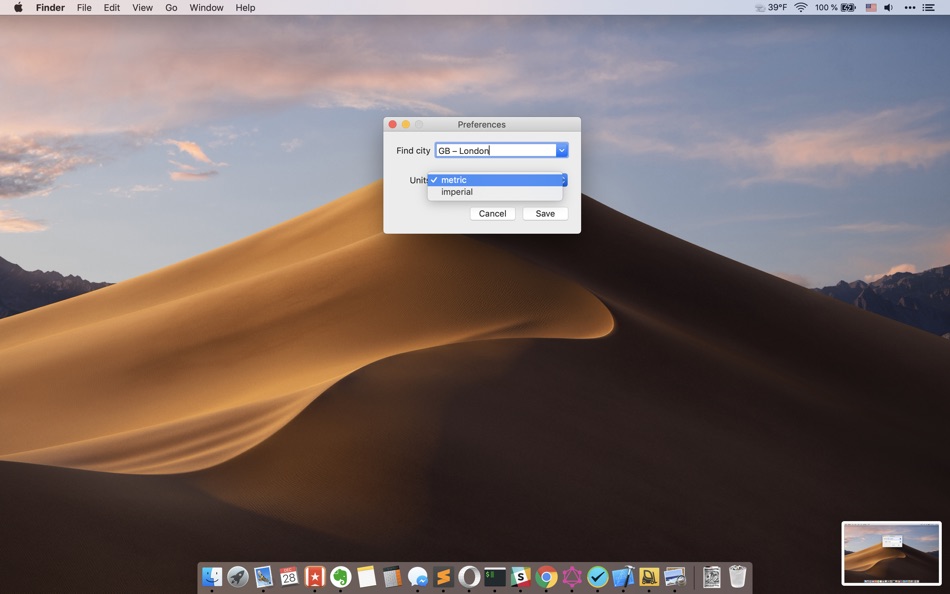 #5. Weather for Status Bar (macOS) 由: Mykola Blokhin