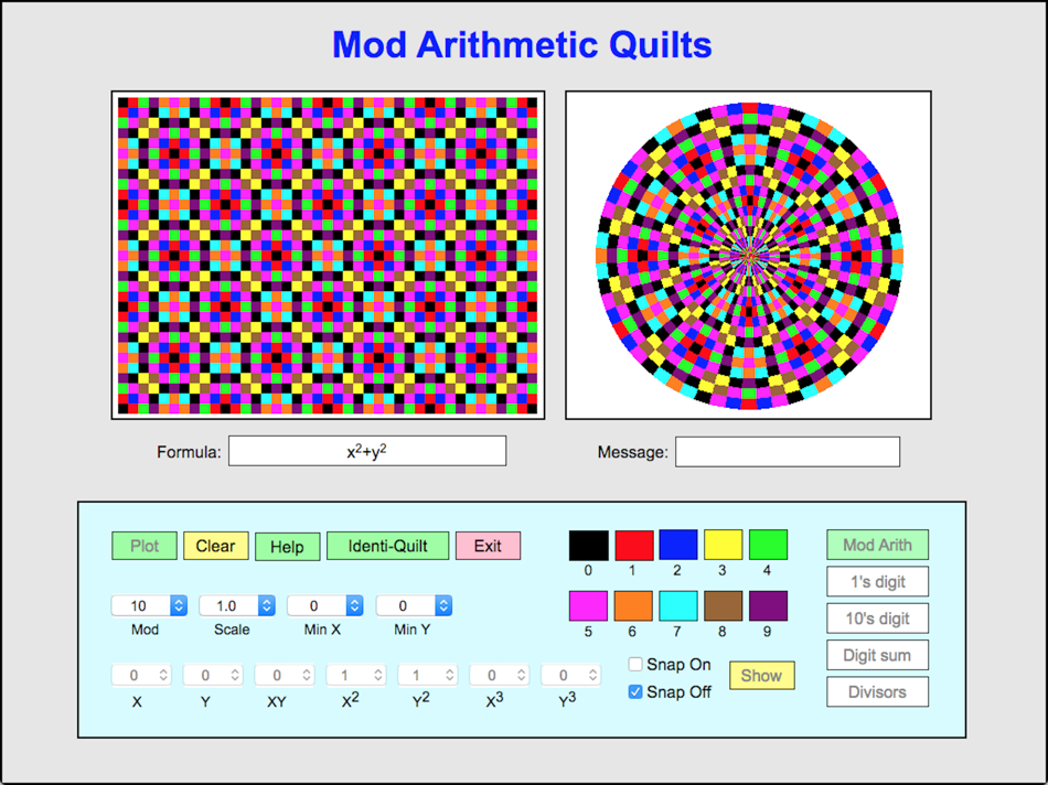 #1. Arithmetic Quilts (iOS) 来自: Thomas Bretl