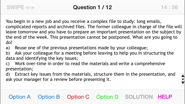 Situational Judgement Test