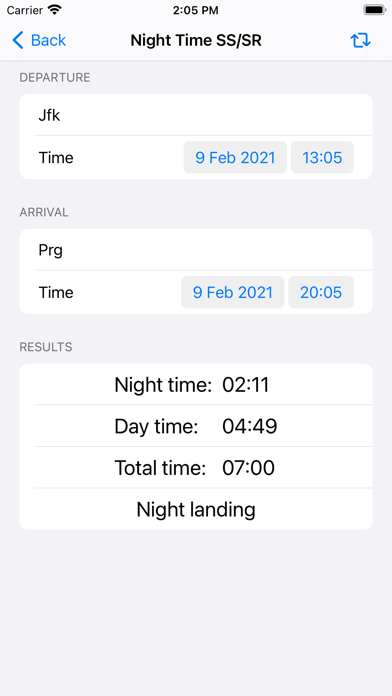 Flight night time Screenshot