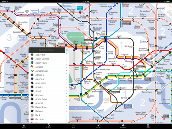 KickMap London Tube iPad screenshot 4 - Navigation app