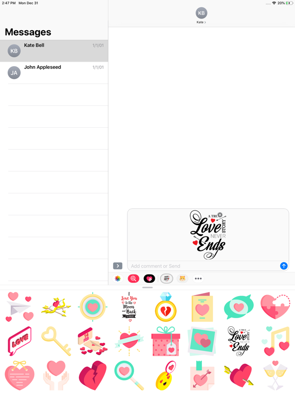 Screenshot #4 pour Love Romance - Adult Stickers