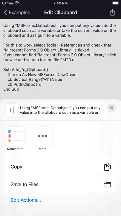 VBA Guide For Excel iPhone Ekran Görüntüsü 5