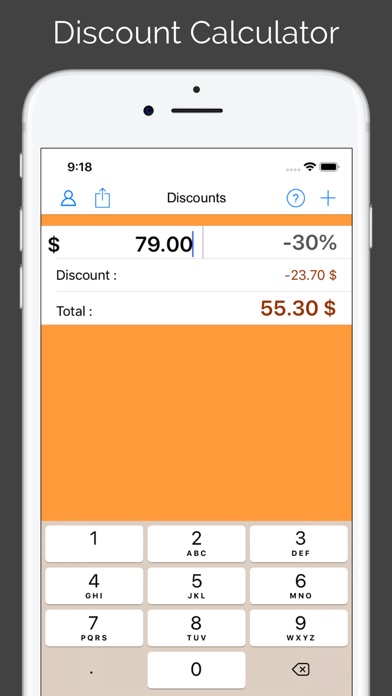 Discounts & Sales calculator Screenshot