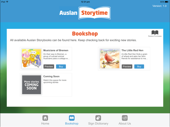 Auslan Storytime iPad screenshot