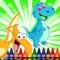 100 Dinosaurs to paint is a tool for coloring for the children