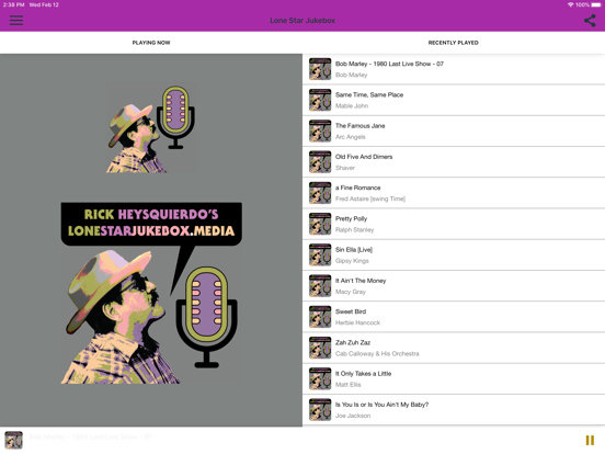Lone Star Jukebox iPad screenshot 4 - Music app