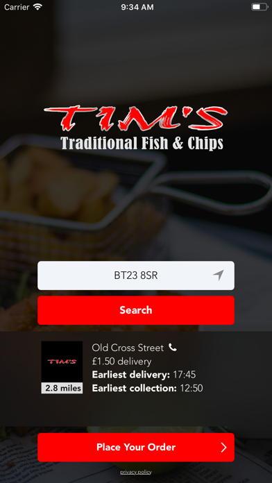Tim's Fish & Chips Shop Screenshot