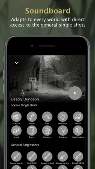 Captura de pantalla de RPG Sounds Fantasy Worlds en iPhone 8
