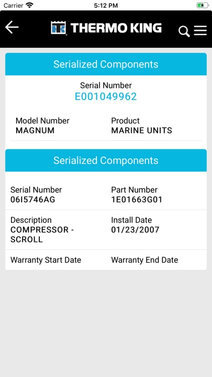 Trane Technologies WMS screenshot-5