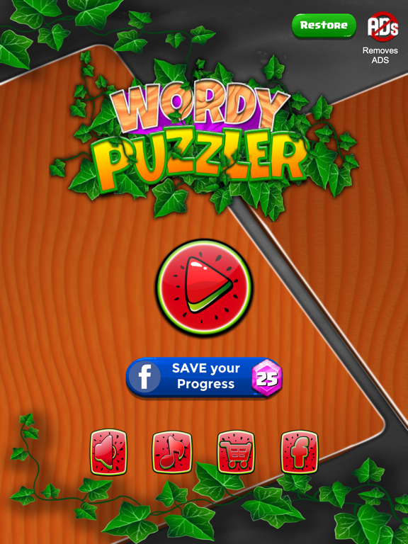 Wordy Puzzler iPad screenshot 1 - Entertainment app